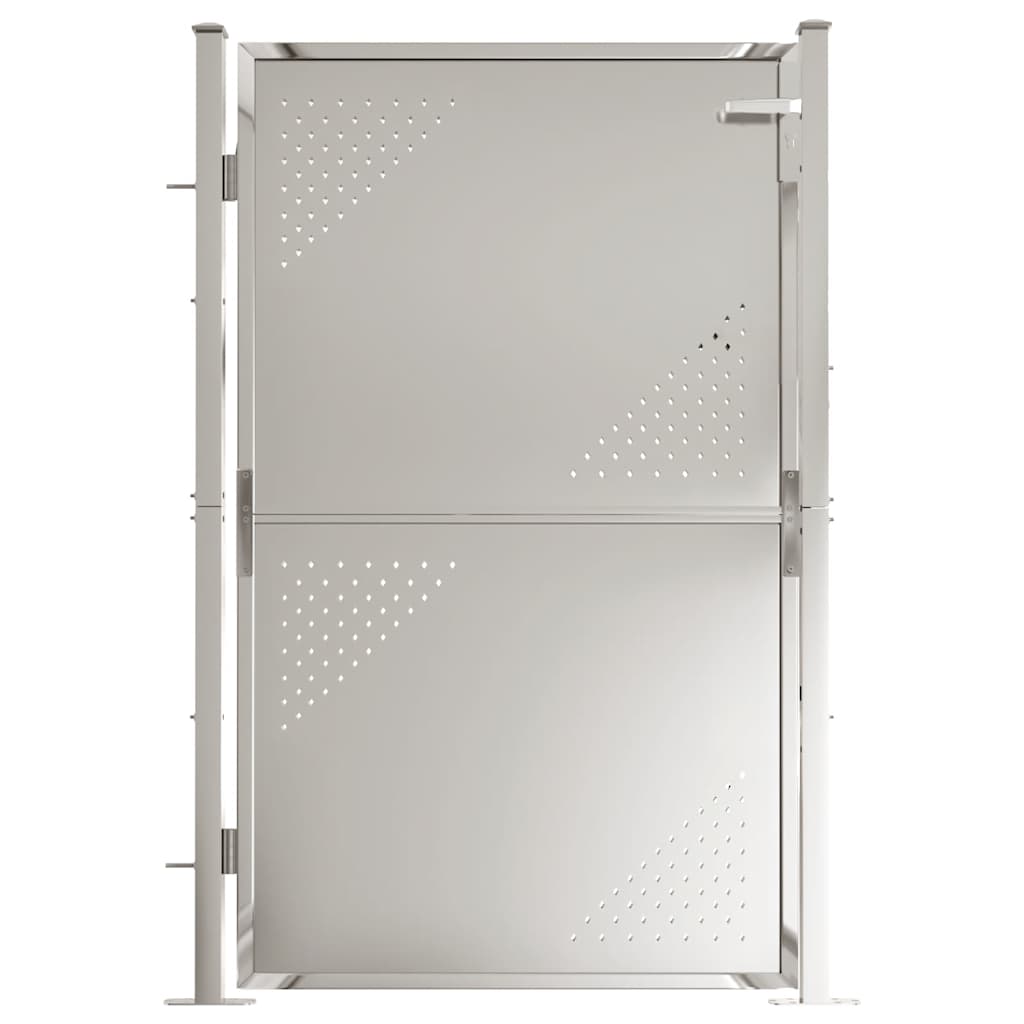 Cancello da giardino 100x145 cm in acciaio inox