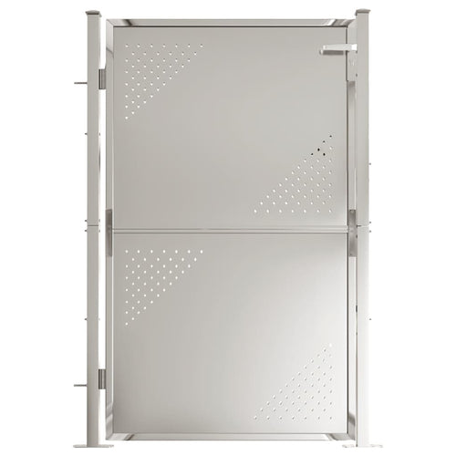 Cancello da giardino 100x145 cm in acciaio inox