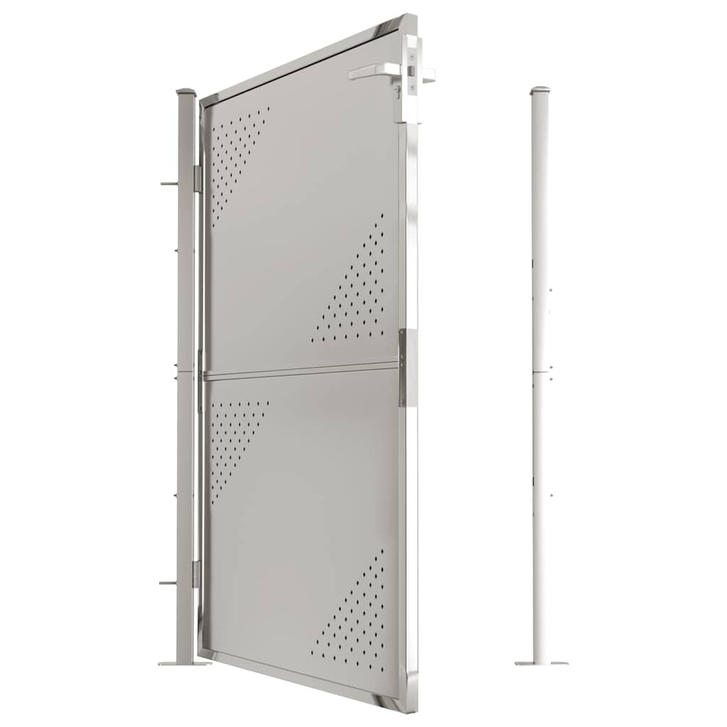 Cancello da giardino 100x145 cm in acciaio inox