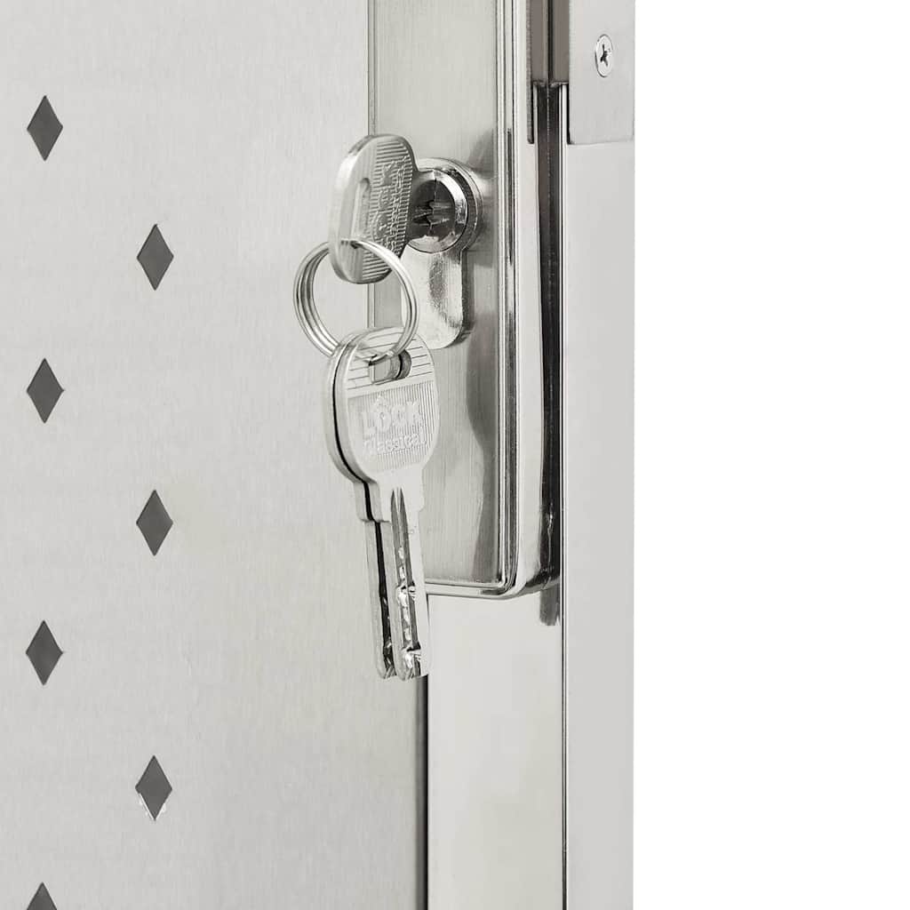 Cancello da giardino 100x145 cm in acciaio inox
