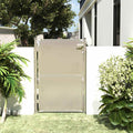 Cancello da giardino 100x145 cm in acciaio inox