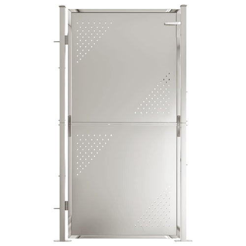 Cancello da giardino 100x175 cm in acciaio inox