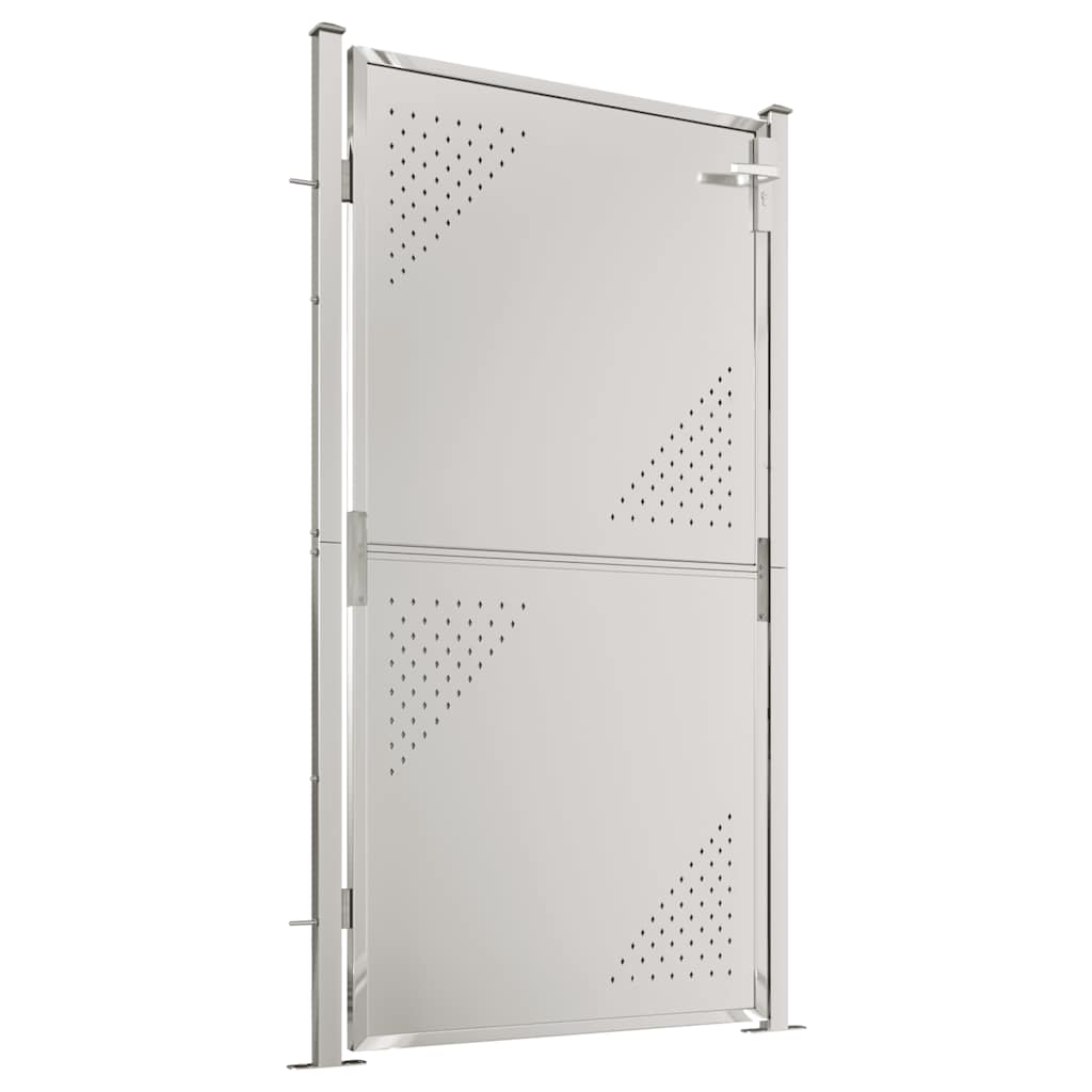 Cancello da giardino 100x175 cm in acciaio inox
