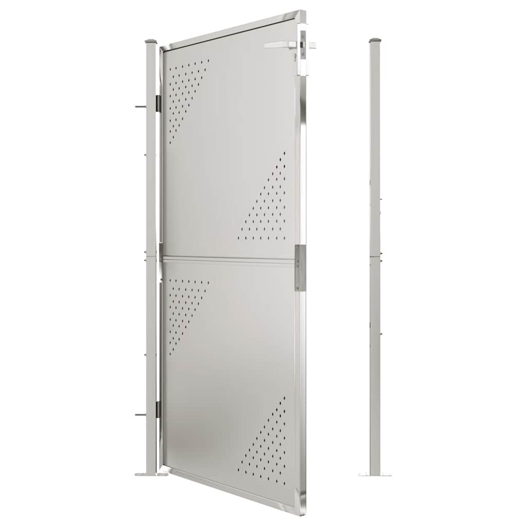 Cancello da giardino 100x175 cm in acciaio inox