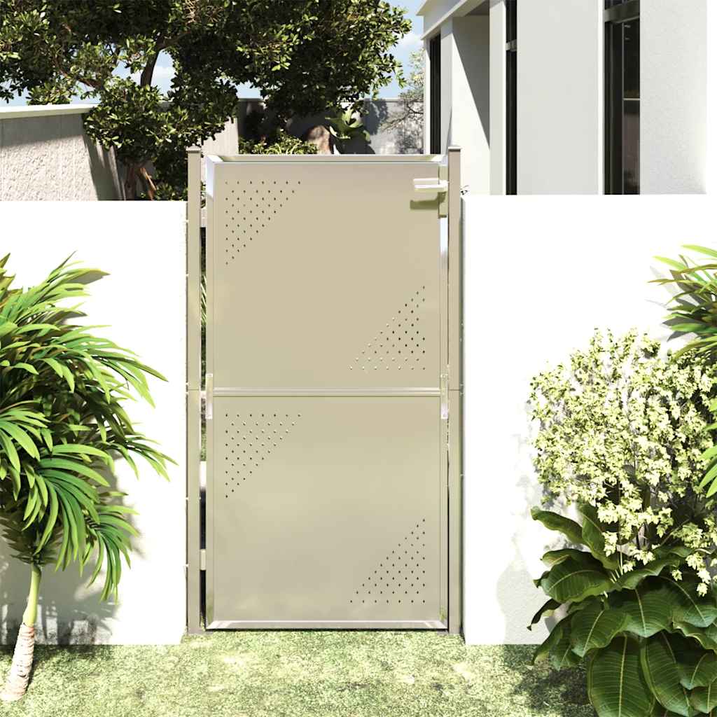 Cancello da giardino 100x175 cm in acciaio inox