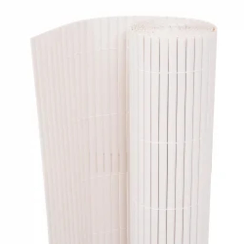 Recinzione da Giardino a Doppio Lato 90x400 cm PVC Bianca