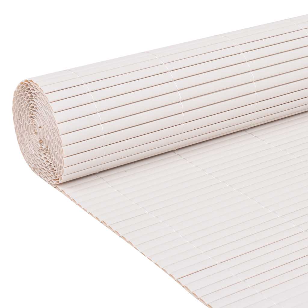 Recinzione da Giardino a Doppio Lato 90x400 cm PVC Bianca