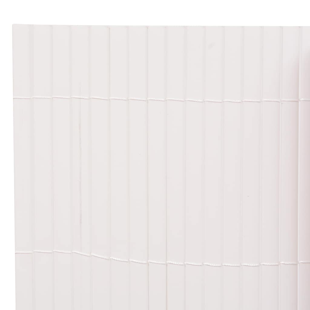 Recinzione da Giardino a Doppio Lato 90x400 cm PVC Bianca