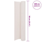 Recinzione da Giardino a Doppio Lato 90x400 cm PVC Bianca
