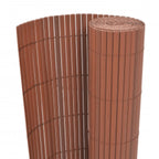 Recinzione da Giardino Doppio Lato 90x400 cm PVC Marrone