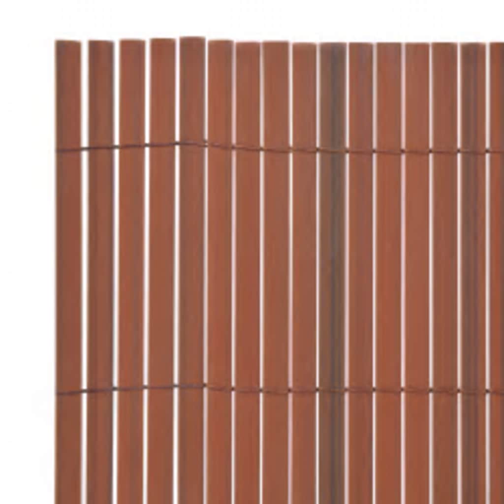 Recinzione da Giardino Doppio Lato 90x400 cm PVC Marrone