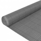 Recinzione da Giardino a Doppio Lato PVC 90x400 cm Grigia