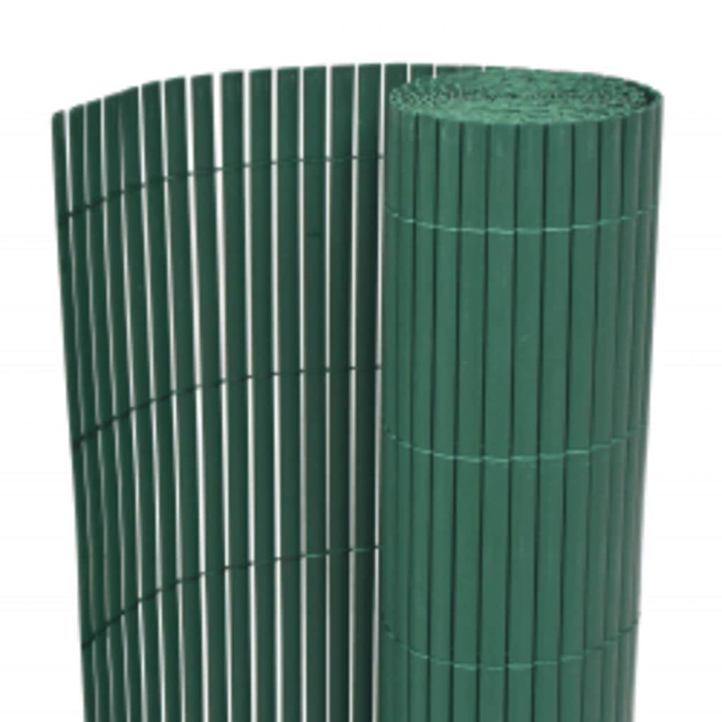 Recinzione da Giardino a Doppio Lato 110x300 cm Verde PVC