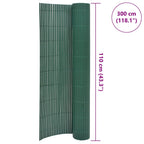 Recinzione da Giardino a Doppio Lato 110x300 cm Verde PVC