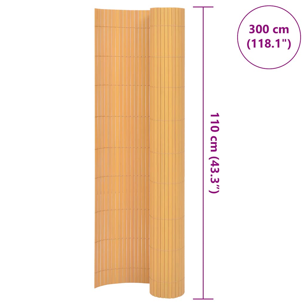 Recinzione da Giardino a Doppio Lato 110x300 cm PVC Giallo