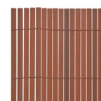 Recinzione da Giardino a Doppio Lato 110x300 cm Marrone PVC