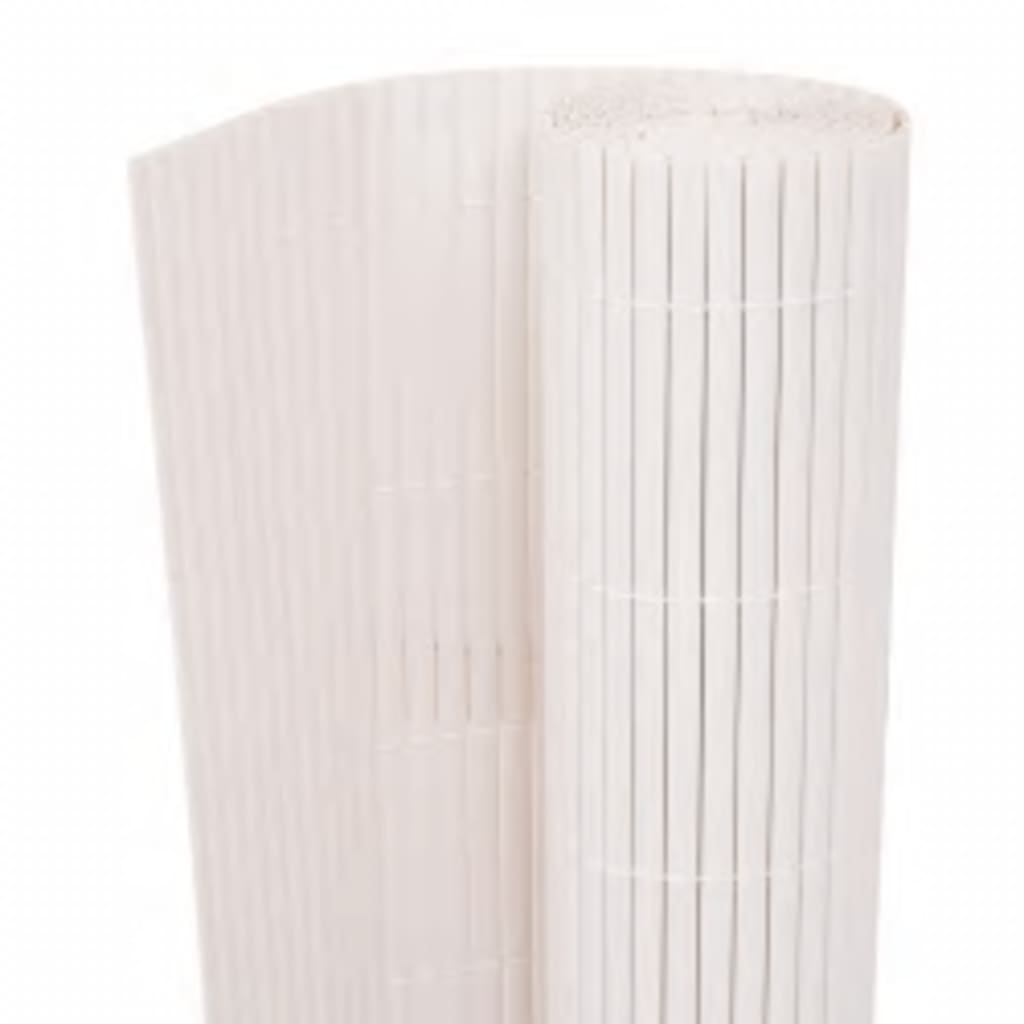 Recinzione da Giardino a Doppio Lato 110x400 cm PVC Bianca