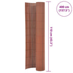 Recinzione da Giardino a Doppio Lato 110x400 cm PVC Marrone