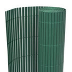 Recinzione da Giardino a Doppio Lato 110x500 cm PVC Verde