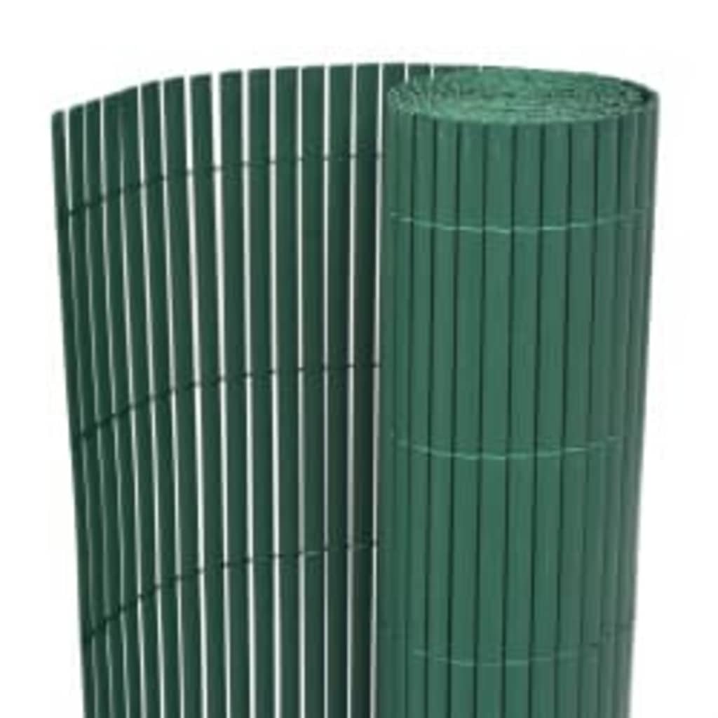 Recinzione da Giardino a Doppio Lato 110x500 cm PVC Verde