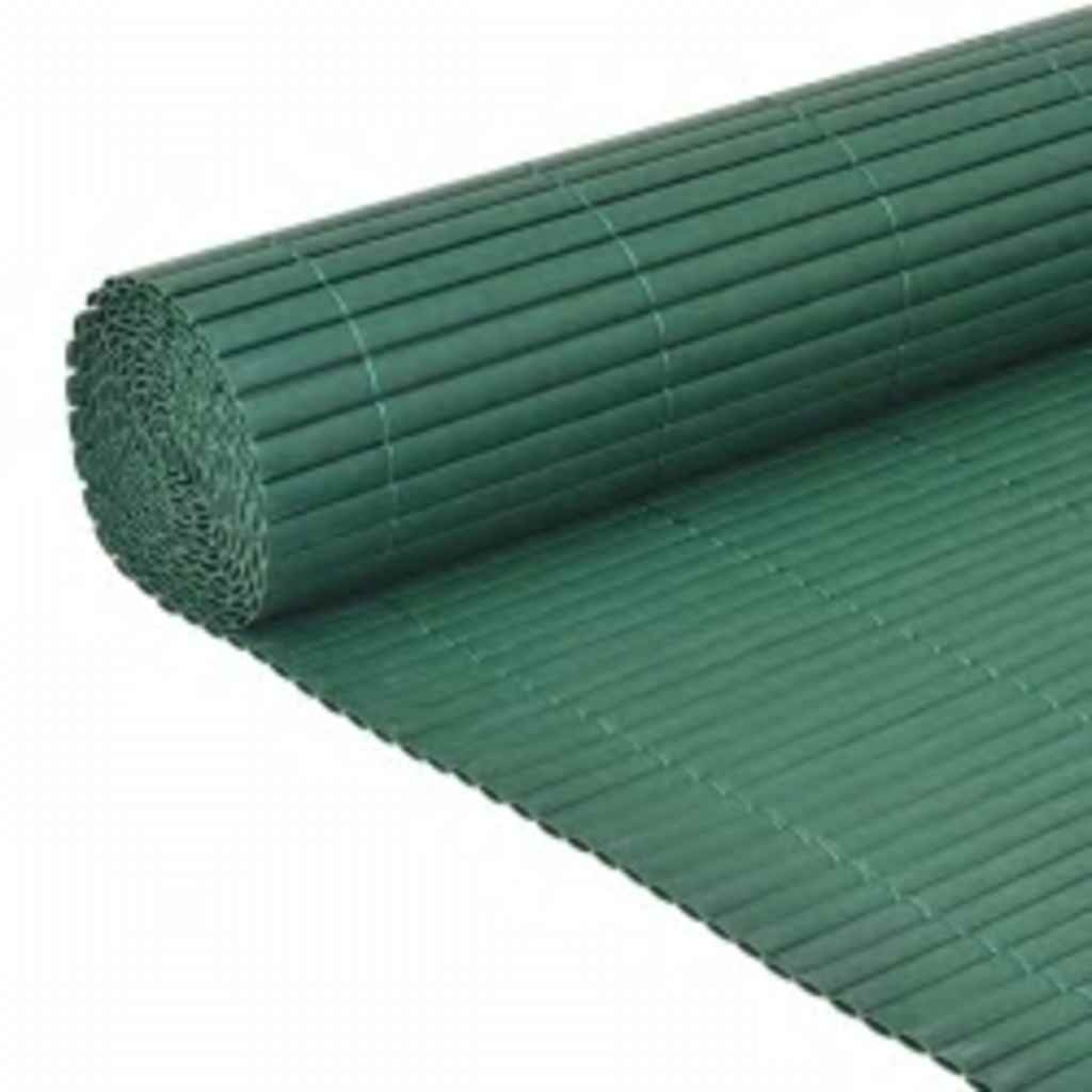 Recinzione da Giardino a Doppio Lato 110x500 cm PVC Verde