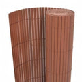 Recinzione da Giardino a Doppio Lato 110x500 cm Marrone PVC