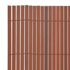Recinzione da Giardino a Doppio Lato 110x500 cm Marrone PVC