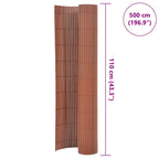 Recinzione da Giardino a Doppio Lato 110x500 cm Marrone PVC