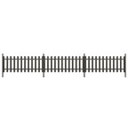 Staccionata con Montanti 3 pz in WPC 614x80 cm Grigia