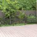 Staccionata con Montanti 3 pz in WPC 614x80 cm Grigia