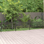 Staccionata con Montanti 3 pz in WPC 614x80 cm Grigia