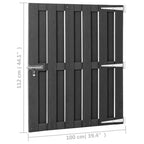 Cancello da Giardino in WPC 100x112 cm Grigio
