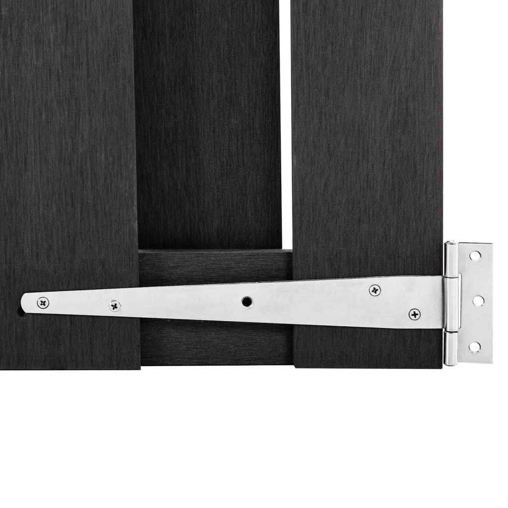 Cancello da Giardino in WPC 100x180 cm Grigio