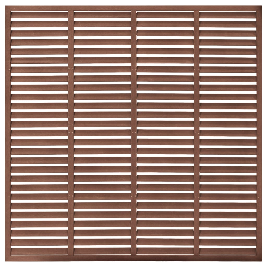 Recinzione a Persiana in WPC 180x180 cm Marrone