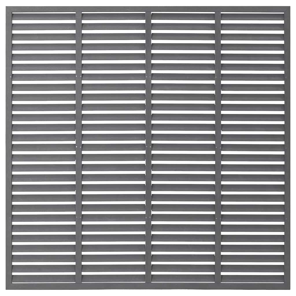 Pannello Recinzione a Persiana WPC 180x180 cm Grigio