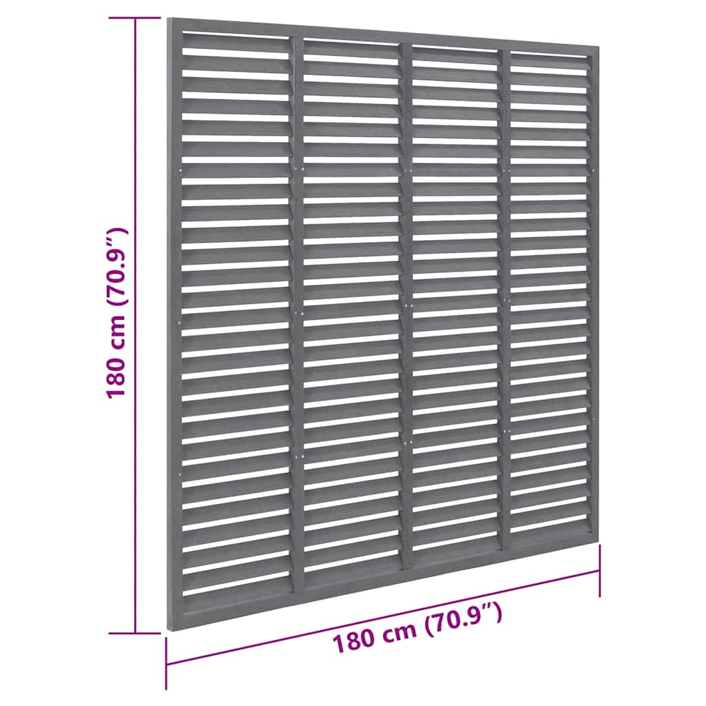 Pannello Recinzione a Persiana WPC 180x180 cm Grigio
