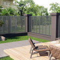 Pannello Recinzione a Persiana WPC 180x180 cm Grigio