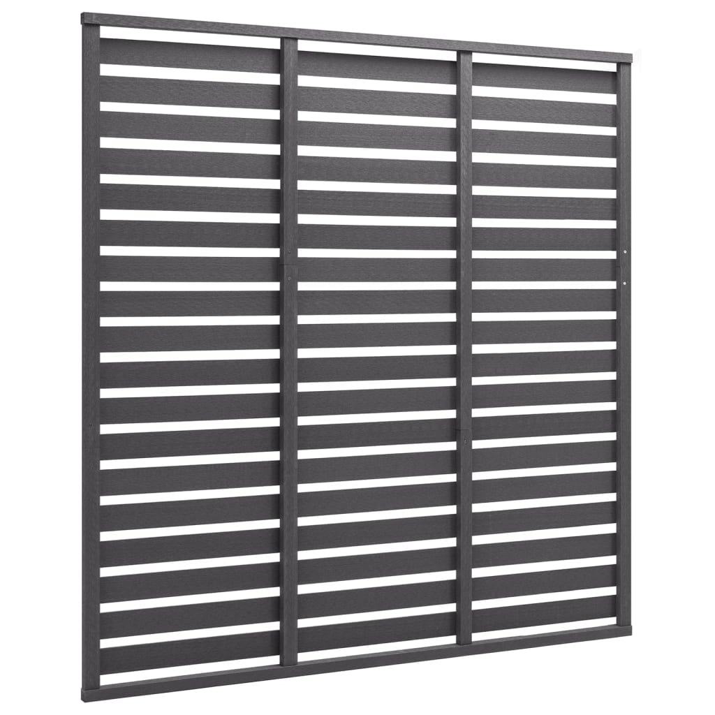 Pannello di Recinzione WPC 180x180 cm Grigio