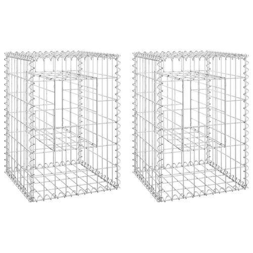 Cesti a Gabbione a Torre 2 pz 40x40x60 cm in Ferro