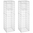 Cesti a Gabbione a Torre 2 pz 40x40x140 cm in Ferro