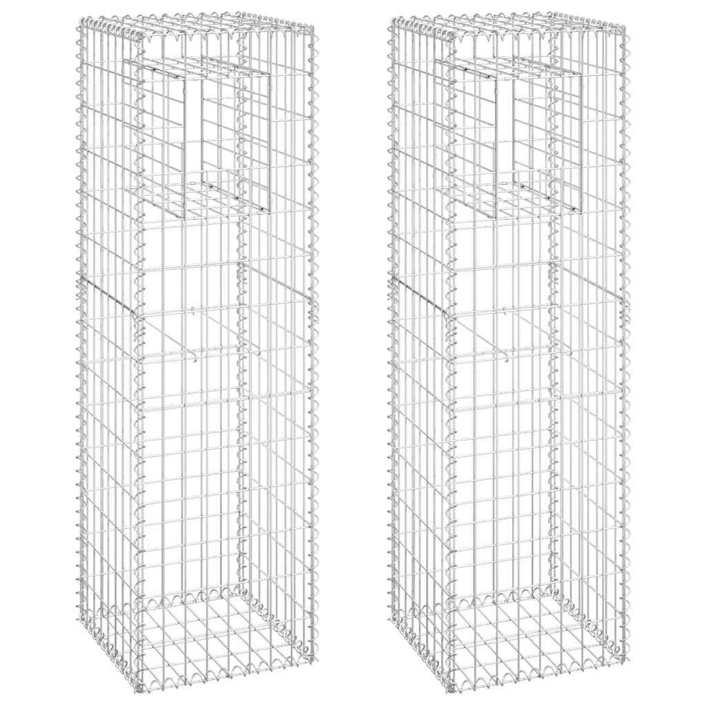 Cesti a Gabbione a Torre 2 pz 40x40x140 cm in Ferro