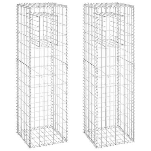 Cesti a Gabbione a Torre 2 pz 40x40x140 cm in Ferro