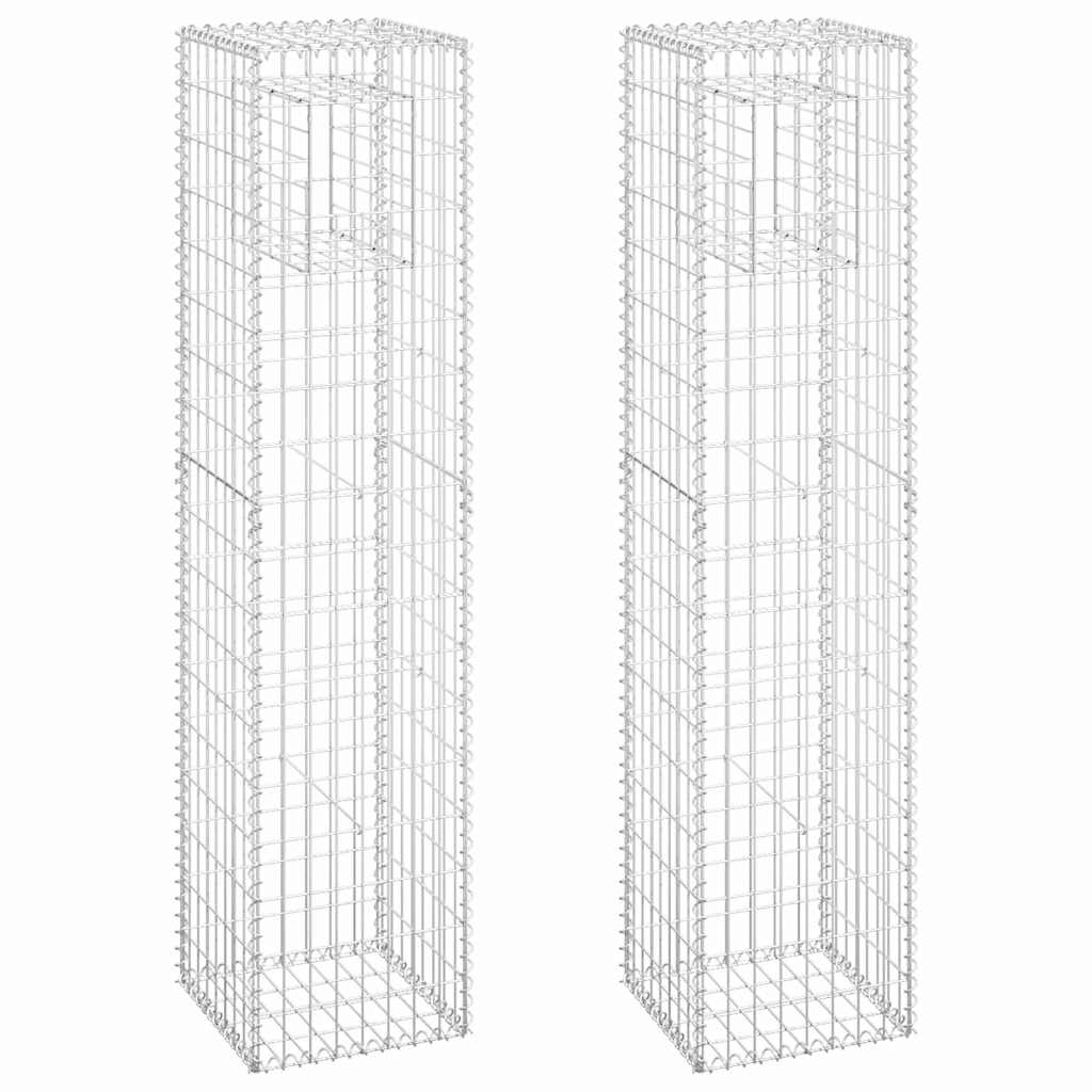 Cesti a Gabbione a Torre 2 pz 40x40x180 cm in Ferro