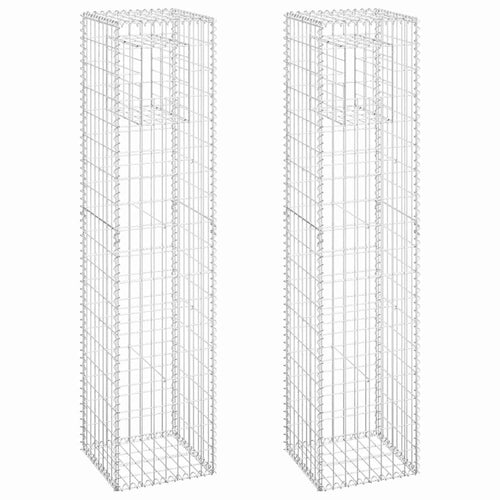 Cesti a Gabbione a Torre 2 pz 40x40x180 cm in Ferro