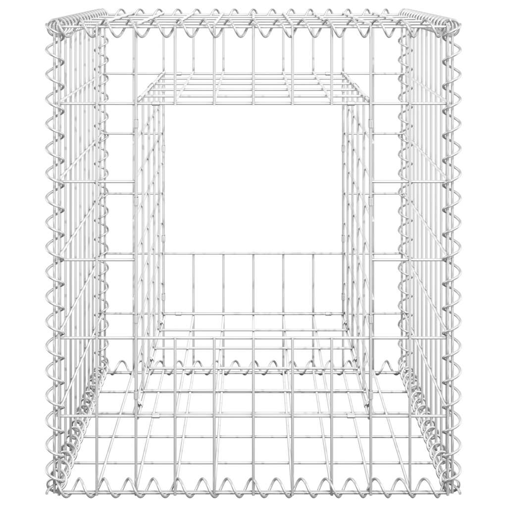 Cesto a Gabbione a Torre 50x50x60 cm in Ferro Antiruggine