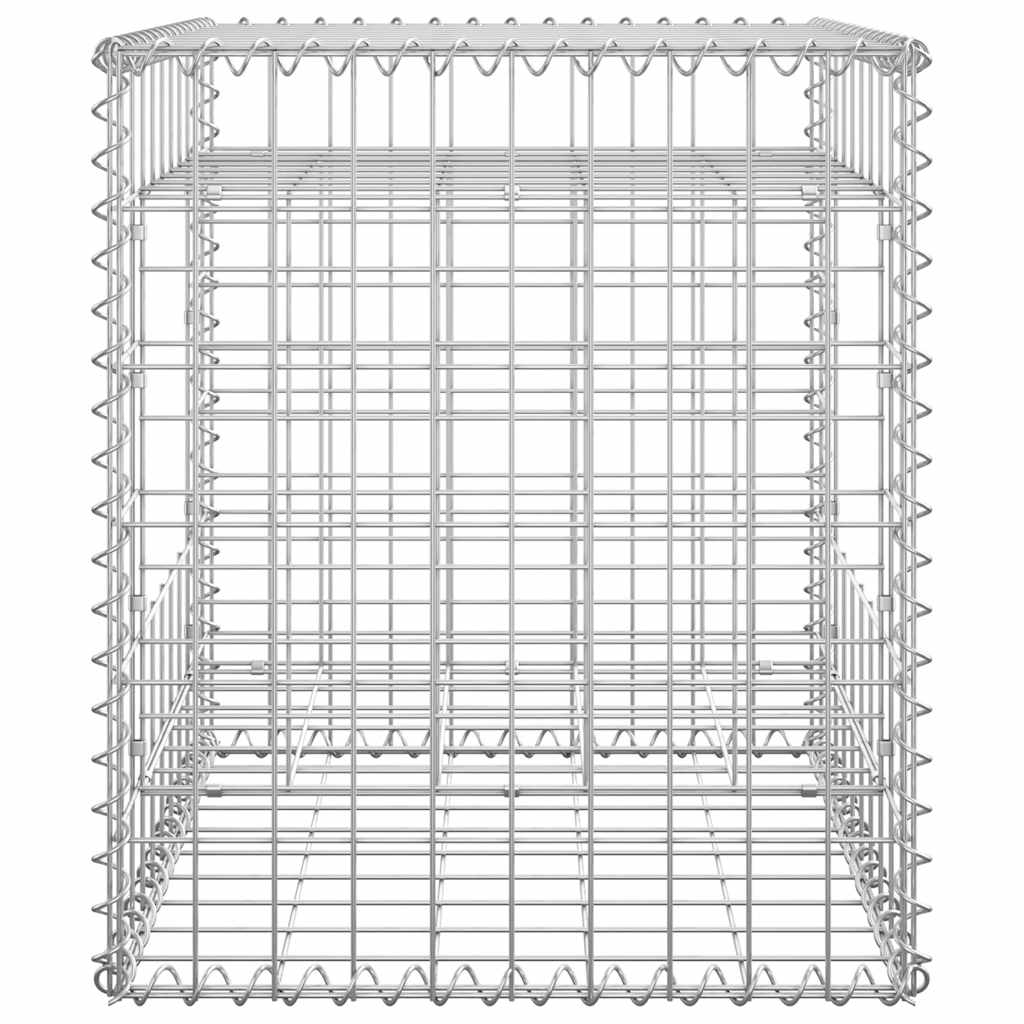 Cesti a Gabbione a Torre 2 pz 50x50x60 cm in Ferro