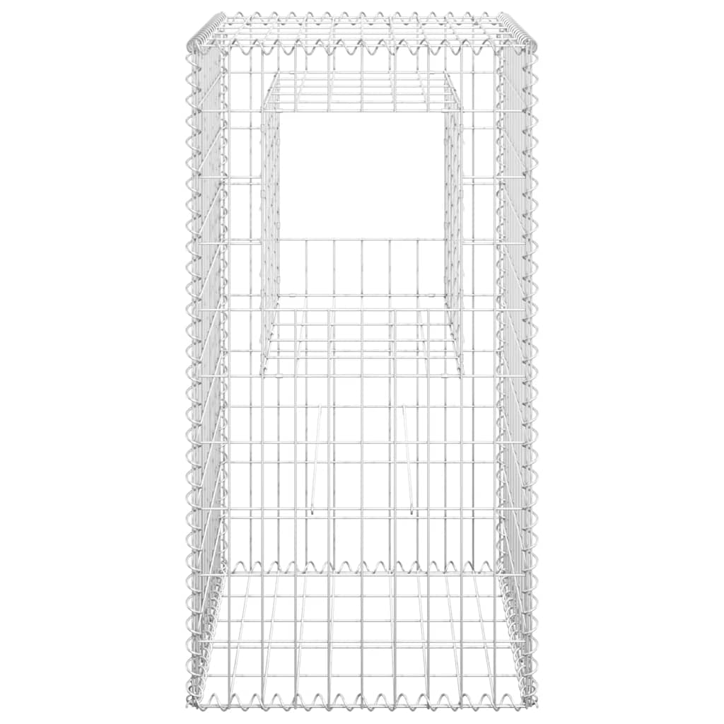 Cesto a Gabbione a Torre 50x50x100 cm in Ferro Antiruggine