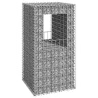 Cesto a Gabbione a Torre 50x50x100 cm in Ferro Antiruggine