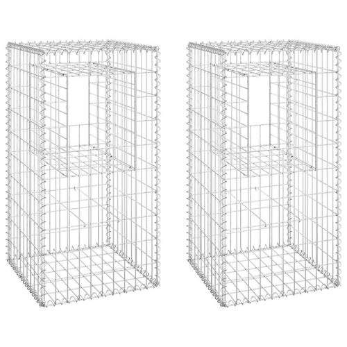 Cesti a Gabbione a Torre 2 pz 50x50x100 cm in Ferro