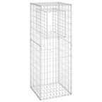 Cesto a Gabbione a Torre 50x50x140 cm in Ferro